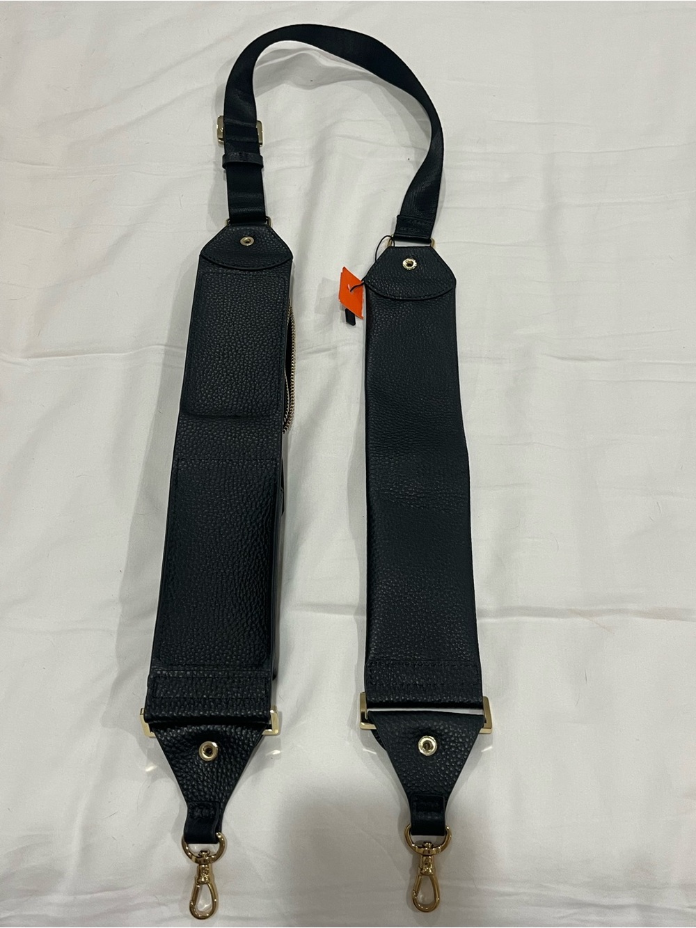 Bandolier Black Leather Crossbody Card & Strap Organizer - Picture 8 of 8